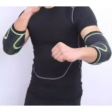 Эластичные налокотники черно-зеленые